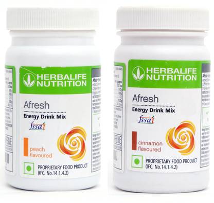 HERBALIFE Afresh Energy Drink - Peach Flavor & Cinnamon Flavor For Weight Loss Energy Drink