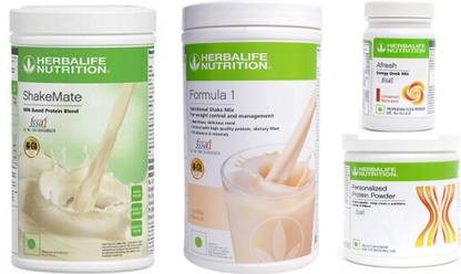 HERBALIFE formula 1 vanilla protein powder 200gm shakemate afresh cinnamon Protein Shake