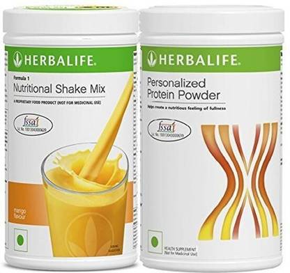 HERBALIFE 500 gm Mango Formula-1 Nutritional Shake with 400 gm Personalized Protein Powder Nutrition Drink