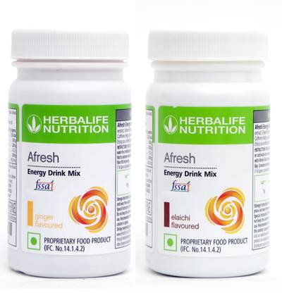HERBALIFE Afresh Energy Drink - Ginger Flavor & Elaichi Flavor For Weight Loss Energy Drink