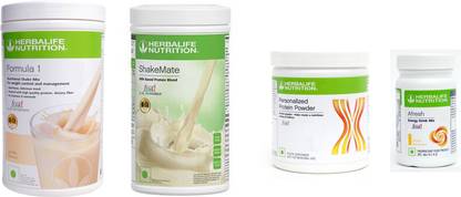 HERBALIFE Formula 1 Shake Vanilla + Protein 200 Gram + Afresh Lemon + Shake Mate Nutrition Drink