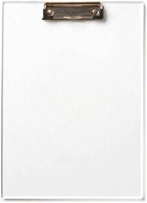 LIOGLOBAL Transparent Acrylic Examination Writing Pad, Paper Clipboard Exam Writing Board