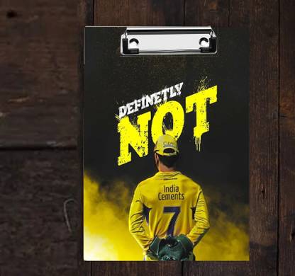 Durga Quality Creation MS Dhoni Digital Reprint Clip Board Exam Pad (14x10 Inches) exam pad