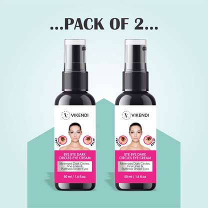 VIKENDI Under Eye Cream With goodness of potato & Papaya for Dark Circles (Pack of 2)