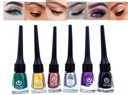 rayne Smudge proof Glitter Liquid Gel Eyeliner Set of 6, 30 ml