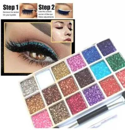 Trendy styler 18 color Smudgeproof Shimmer Glitter Eyeshadow 18 g