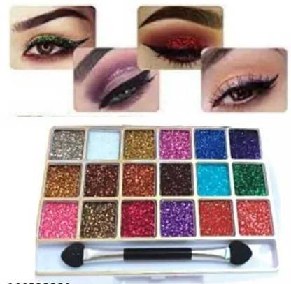 Trendy styler 18 Color Shimmer Glitter Powder multicolor Eyeshadow 18 g