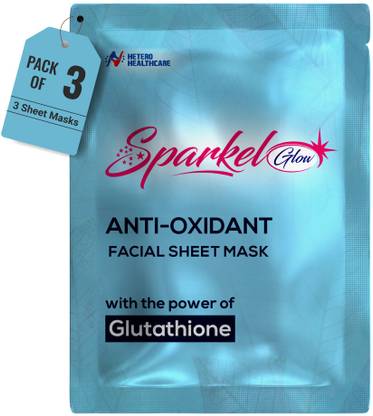 Sparkel Glow - Anti Oxidant Face Sheet Mask - Pack of 3