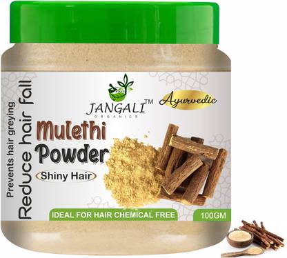 Pure Jangali Organics 100 % Organic Mulethi Powder For Skin Care & Hair Care 100g (100 g)