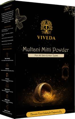 viveda Multani Mitti 100% Natural Face Mask for Acne, Oily Skin, and Radiance