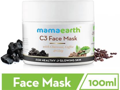 Mamaearth Charcoal, Coffee & Clay Face Mask to Reduce Pigmentation & Skin Lightening