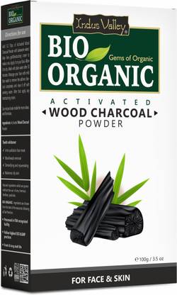 Indus Valley Natural Activated Charcoal Powder For Removes Dead Skin & Impurities Face Pack