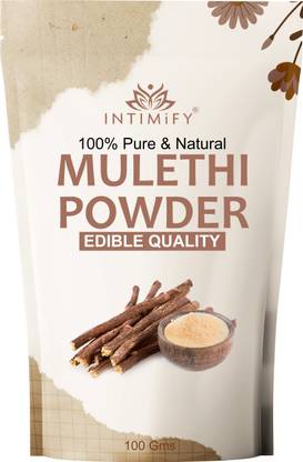 INTIMIFY Mulethi Powder For Face, Skin, Hair and Eating (Pack of 1)