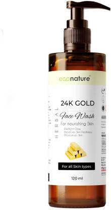 ECONATURE 24K Gold  For Women & Men - Enzyme Cleanser Men & Women All Skin Types Face Wash