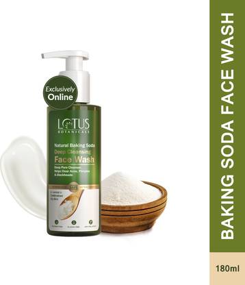 Lotus Botanicals Natural Baking Soda Deep Cleansing  | Clear Acne, Pimple & BlackHeads Face Wash
