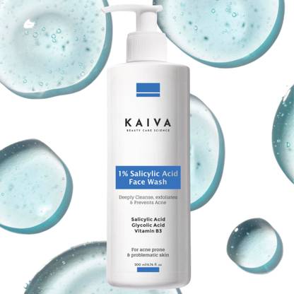 Kaiva Salicylic Acid  with Glycolic Acid, Niacinamide & Licorice Extracts Face Wash