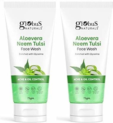 Globus Naturals Aloe vera Neem Tulsi Enriched With Glycerin & Oil Control Formula Face Wash