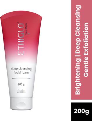 ETHIGLO Skin Lightening  with Kojic Acid, Niacinamide & Vitamin C Face Wash