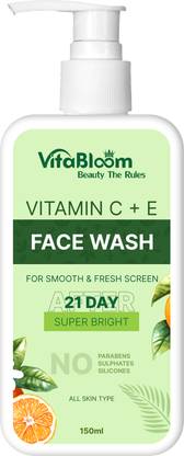 VitaBloom Vitamin C + E Super Bright Gel  For Glowing And Brightening Skin Face Wash