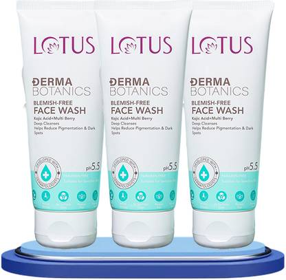 LOTUS DERMA BOTANICS Derma Botanics, Blemish-Free Kojic Acid + Multi Berry Face Wash