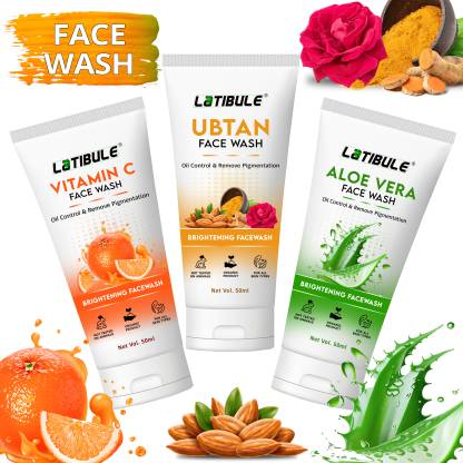 MegaValue Vitamin C ,Ubtan & Aloe Vera,Skin Refreshing Facewash &All Skin Types Men & Women All Skin Types Face Wash