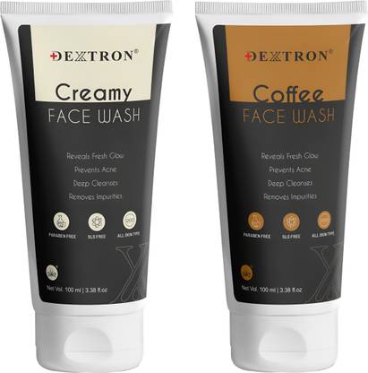 DEXTRON Creamy & Coffee  Combo – Gentle Cleansing & Refreshing Glow – 200ml Face Wash