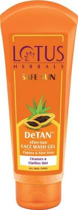 LOTUS HERBALS Safe Sun DeTan After-Sun  Gel Face Wash