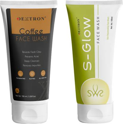 DEXTRON Coffee & S-Glow Brightening  Combo – 200ml Face Wash