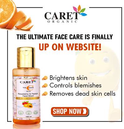 Caret Organic Fruits Extracts  With Papaya & Vitamin C Face Wash
