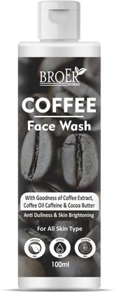 BROER Coffee, Caffeine & Cocoa Butter | Radiant, Cleanse & Energize Skin Face Wash