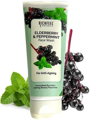 RICHFEEL Elderberry & Peppermint Anti-Aging |All Skin Types 100 gm Face Wash