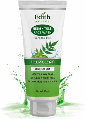 EDITH NATURALS Neem Tulsi Enriched With Glycerin & Oil Control Formula  Face Wash