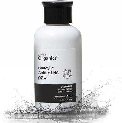 Dravida Organics Salicylic Acid  with LHA & Zinc For Acne or Pimples Face Wash