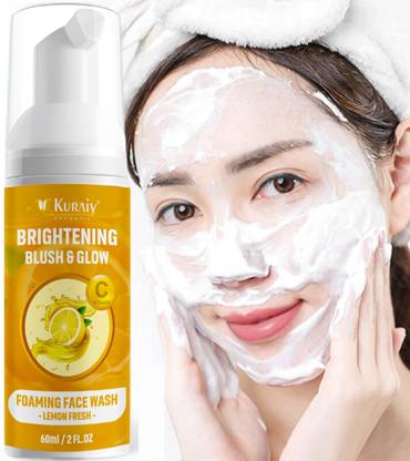 kuraiy Vitamin C Facial Cleanser Deep Cleansing Foam Dense Face Wash