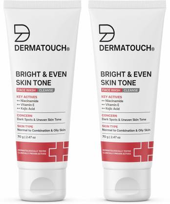 Dermatouch Bright & Even Tone with Niacinamide, Vitamin E and Kojic Acid (PO2) Face Wash