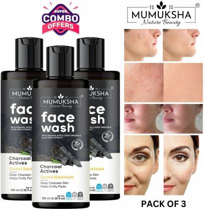 Mumuksha Charcoal  | Deep Cleanses Skin | Helps To Purify Pores Men & Women All Skin Types Face Wash
