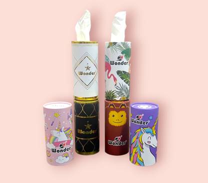 Wonder Round Box Car Tissue -2-Ply (450 pulls- 900 Sheets)-Pack of 6 (75 pulls per box)