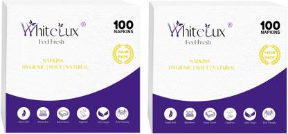 WhiteLux Premium Soft 100% Virgin Quality Tissue Paper Napkin (Pack of 2)