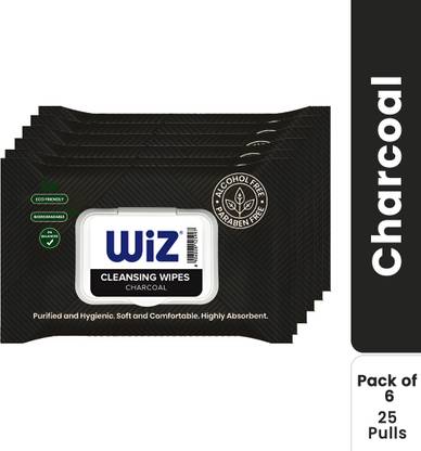 Wiz Charcoal Cleansing Facial Wipes