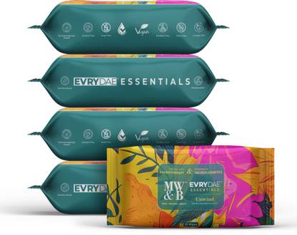 MW&B EVRYDAE Essentials Unwind Face Wipes Towelettes Wet Tissues Cloths Pads