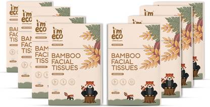 IMECO 100% organic 2-Ply Bamboo Pocket Facial Tissues 10 Pulls each