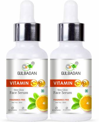 GULBADAN Vitamin C Face Serum - Skin Brightening, Anti-Aging - Set of 2