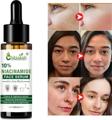 CHITAAKSH Niacinamide Face Serum with Rice Water | For Clear, Blemish-Free Skin