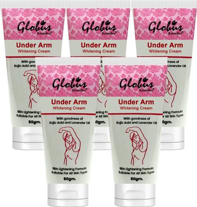 Globus Remedies Under Arm Whitening Cream, Skin Lightening Formula, Set of 5,
