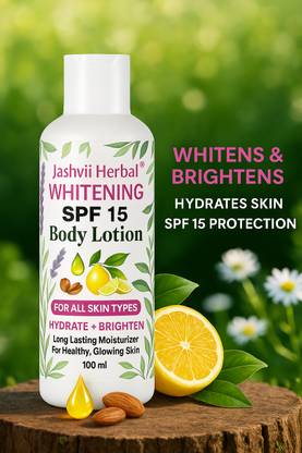 jashvii herbal Sunscreen - SPF 15 PA++ Skin Brightening Whitening Sunscreen Body Lotion SPF 15 PA++