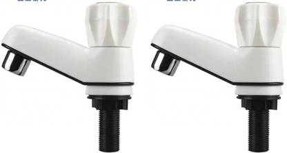 Ketch CPV-02 PVC Plastic Pillar Taps For Bathroom / Washbasin (Pack Of 2) Basin Mixer Faucet