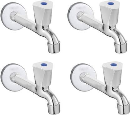 Flipkart SmartBuy FKSB-TRLB-04 Triangle Zinc Alloy Wall Mounted Long Bib Tap with Wall Flange (Pack of 4) Bib Tap Faucet