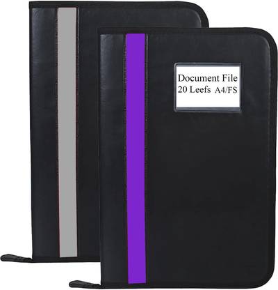 Parthav PU Leather files and document folder with 20 Leefs
