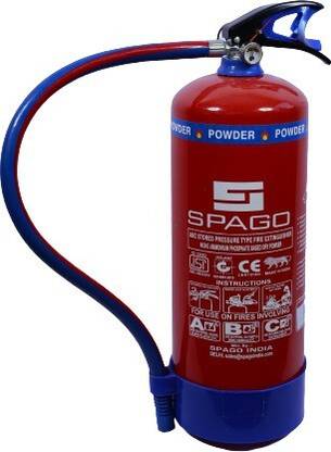 Spago ABC Type 6 KG Fire Extinguisher- ISI Marked, Stored pressure, Squish Grip Fire Extinguisher Mount