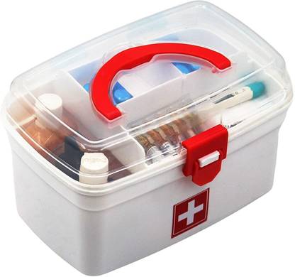 Nitron Plastic Rectangular Medicine Box,Multi Purpose Box First Aid Kit
